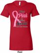 Breast Cancer Pink For Someone Special Ladies Longer Length Shirt
