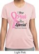 Breast Cancer Pink For Someone Special Ladies Moisture Wicking Shirt