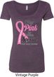 Breast Cancer Pink For Someone Special Ladies Scoop Neck Shirt