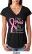 Breast Cancer Pink For Someone Special Ladies Tri Blend V-Neck Shirt