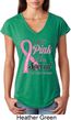 Breast Cancer Pink For Someone Special Ladies Tri Blend V-Neck Shirt