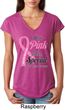 Breast Cancer Pink For Someone Special Ladies Tri Blend V-Neck Shirt