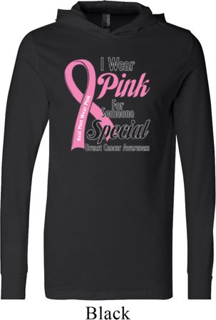 Breast Cancer Pink For Someone Special Lightweight Hoodie Tee