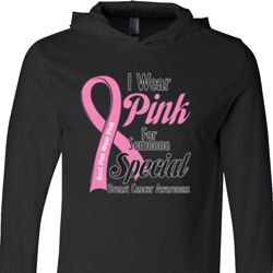 Breast Cancer Pink For Someone Special Lightweight Hoodie Tee