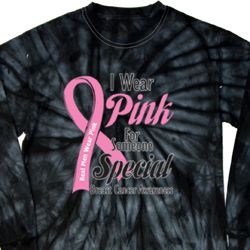 Breast Cancer Pink For Someone Special Long Sleeve Tie Dye Shirt