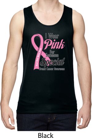 Breast Cancer Pink For Someone Special Mens Moisture Wicking Tanktop
