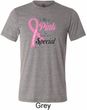 Breast Cancer Pink For Someone Special Mens Tri Blend Crewneck Shirt