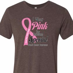 Breast Cancer Pink For Someone Special Mens Tri Blend Crewneck Shirt
