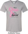 Breast Cancer Pink For Someone Special Mens Tri Blend V-neck Shirt