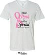 Breast Cancer Pink For Someone Special Mens Tri Blend V-neck Shirt