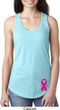 Breast Cancer Pink Ribbon Pin Bottom Print Ladies Ideal Tank Top