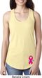 Breast Cancer Pink Ribbon Pin Bottom Print Ladies Ideal Tank Top