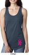 Breast Cancer Pink Ribbon Pin Bottom Print Ladies Ideal Tank Top