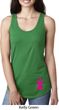 Breast Cancer Pink Ribbon Pin Bottom Print Ladies Ideal Tank Top