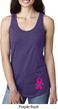 Breast Cancer Pink Ribbon Pin Bottom Print Ladies Ideal Tank Top
