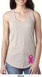 Breast Cancer Pink Ribbon Pin Bottom Print Ladies Ideal Tank Top