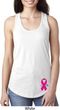 Breast Cancer Pink Ribbon Pin Bottom Print Ladies Ideal Tank Top
