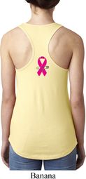 Breast Cancer Pink Ribbon Pin Neck Print Ladies Ideal Tank Top