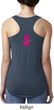 Breast Cancer Pink Ribbon Pin Neck Print Ladies Ideal Tank Top