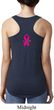 Breast Cancer Pink Ribbon Pin Neck Print Ladies Ideal Tank Top