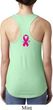 Breast Cancer Pink Ribbon Pin Neck Print Ladies Ideal Tank Top