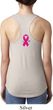Breast Cancer Pink Ribbon Pin Neck Print Ladies Ideal Tank Top