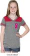 Breast Cancer Pink Ribbon Pin Pocket Print Girls Football Shirt