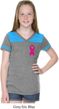 Breast Cancer Pink Ribbon Pin Pocket Print Girls Football Shirt
