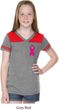 Breast Cancer Pink Ribbon Pin Pocket Print Girls Football Shirt