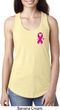 Breast Cancer Pink Ribbon Pin Pocket Print Ladies Ideal Tank Top