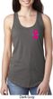 Breast Cancer Pink Ribbon Pin Pocket Print Ladies Ideal Tank Top
