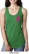 Breast Cancer Pink Ribbon Pin Pocket Print Ladies Ideal Tank Top