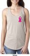 Breast Cancer Pink Ribbon Pin Pocket Print Ladies Ideal Tank Top