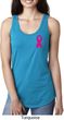 Breast Cancer Pink Ribbon Pin Pocket Print Ladies Ideal Tank Top