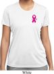 Breast Cancer Pink Ribbon Pin Pocket Print Ladies Moisture Wicking