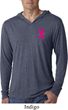 Breast Cancer Pink Ribbon Pin Pocket Print Lightweight Hoodie Shirt