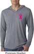 Breast Cancer Pink Ribbon Pin Pocket Print Lightweight Hoodie Shirt
