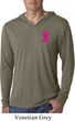 Breast Cancer Pink Ribbon Pin Pocket Print Lightweight Hoodie Shirt