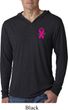 Breast Cancer Pink Ribbon Pin Pocket Print Lightweight Hoodie Shirt