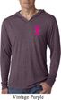 Breast Cancer Pink Ribbon Pin Pocket Print Lightweight Hoodie Shirt