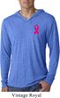 Breast Cancer Pink Ribbon Pin Pocket Print Lightweight Hoodie Shirt