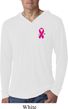 Breast Cancer Pink Ribbon Pin Pocket Print Lightweight Hoodie Shirt