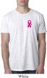 Breast Cancer Pink Ribbon Pin Pocket Print Mens Burnout Shirt
