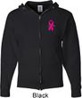 Breast Cancer Pink Ribbon Pin Pocket Print Mens Full Zip Hoodie