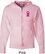Breast Cancer Pink Ribbon Pin Pocket Print Mens Full Zip Hoodie