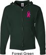 Breast Cancer Pink Ribbon Pin Pocket Print Mens Full Zip Hoodie