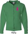 Breast Cancer Pink Ribbon Pin Pocket Print Mens Full Zip Hoodie
