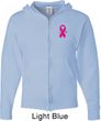 Breast Cancer Pink Ribbon Pin Pocket Print Mens Full Zip Hoodie