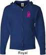 Breast Cancer Pink Ribbon Pin Pocket Print Mens Full Zip Hoodie