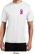 Breast Cancer Pink Ribbon Pin Pocket Print Mens Moisture Wicking Shirt